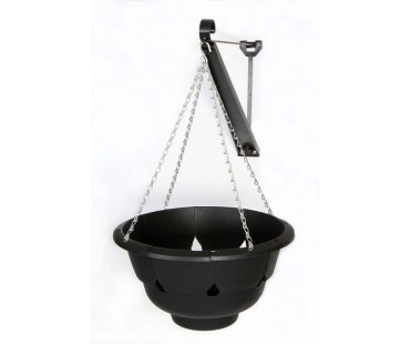 EasyFill-Pro 39cm (15") Hanging Basket - Black